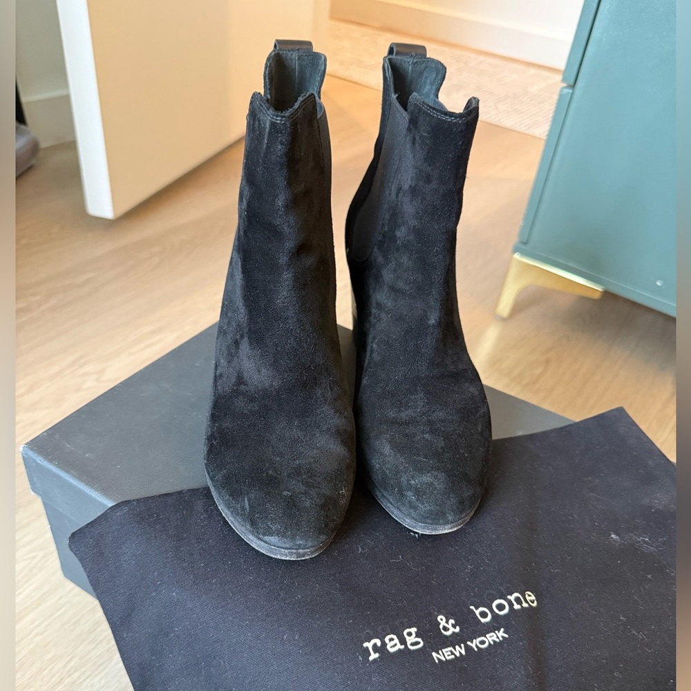 Rag & Bone “Devon” Black Suede Boots